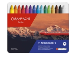 CARAN D'ACHE Neocolor Wax Pencil I Caja Metálica con 15 Colores