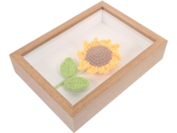 Marco Fotos Decorativo Madera Hecho 18 Girasoles Trenzada Artesanal Decoración Hogar Oficina Mano Mesa Cm Ramo