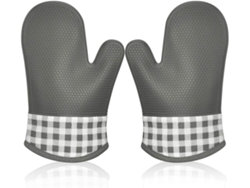 Guantes de silicona para horno, resistentes al calor, extra largos con forro de algodón suave, agarre antideslizante, impermeables.