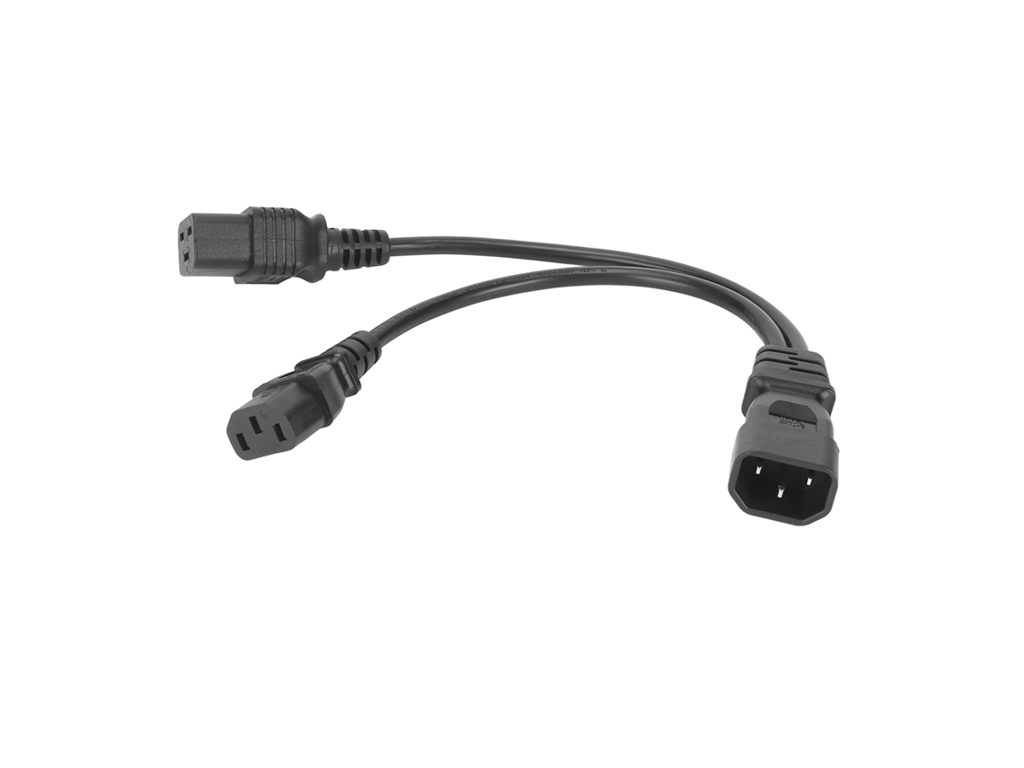 Cable De Alimentación Iec320 C14 A C19 Y C13, Divisor En Y Iec 320 C14 A C19 C13, 10 A 250 V, 32 Cm (12,6 Pulgadas)