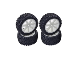 4 Neumáticos Anchos De Lona Para Coche Rc 1/12 1/14 144001 144010 124019 124018 124017 12428 Diámetro Exterior 87 Mm