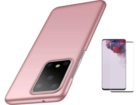 Kit Carcasa Y Protector Samsung S20 Ultra Turtleshell Rosa