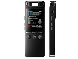 Grabadora Digital 32Gb H3 Control por Voz 3072Kbps 1100 Horas Tiempo de Trabajo Micrófonos Duales Negro TURMIN