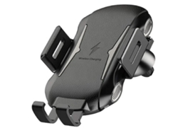 Cargador Inalámbrico Para Coche De 10 W | Soporte Para Móvil Con Sensor Automático Y Ventilador De Ca (negro)