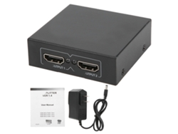 Conmutador Divisor Hdmi 1 Entrada 2 Salidas 1080p Hdtv Compatible Con Pc/stb/dvd/ps3/hdtv 100-240v