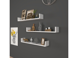 Estante de Pared [EN.CASA] (Blanco - Tablero Aglomerado - 12 x 90 x 15 cm)
