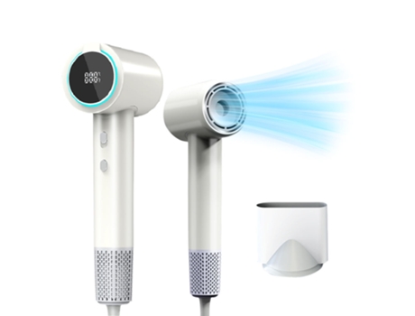 Secador de Pelo, Motor sin Escobillas de Alta Velocidad de 110000 RPM, Lanzamiento de Secador de Pelo Profesional - blanco CHRONUS