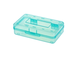 Ats-estuche De Lápices Plástico Para Niños Con Tapa De Cierre Fuerte, Capacidad Grande, Ideal Para Colegio, Color Verde Refrescante