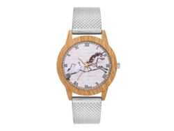 Reloj Analógico De Cuarzo Con Correa De Malla Simple Unisex Zhoulianfa (plata)