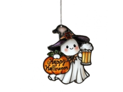 Serie de sol colgante fantasma de acrílico, colgante decorativo de Halloween para ventanas y porches estilo C Viewleaf