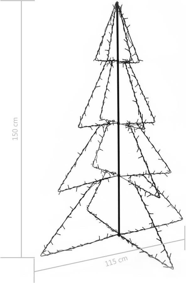 Cono De Navidad vidaxl 240 led interior exterior 115x150 cm y