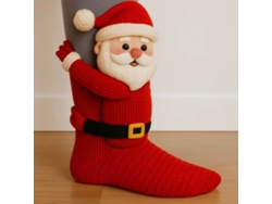 Meias Eifson Animal De Tricô 3d Para Mulheres (papai Noel)