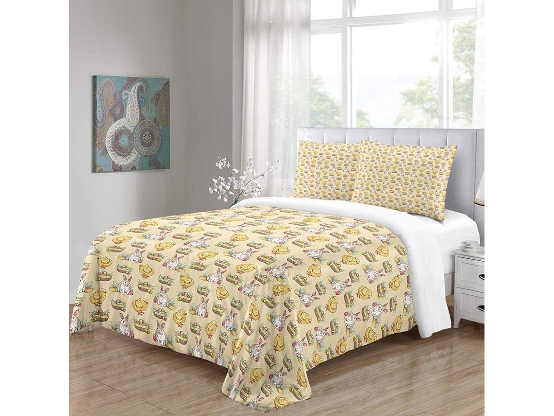 Juego Ropa Cama Funda Nórdica Microfibra Juego Estampado Almohada Niños 200x200cm 200 X Cm 65