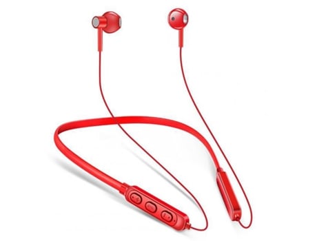 Auriculares Bluetooth Wireless 5.0 Neck Hanger Running Sports Reducción de ruido binaural A10 Rojo