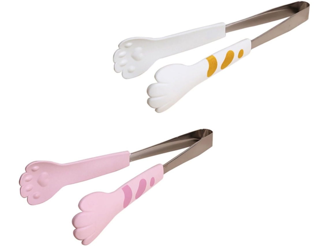Pinzas Antideslizantes De Acero Inoxidable De 2 Piezas Para Alimentos, Ideales Para Ensaladas Y