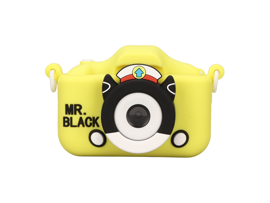 Cámara digital infantil, bonita y ligera, con pantalla de 2", para fotos, vídeos y MP3, para niños de 3 a 10 años, amarilla, con tarjeta de memoria de 128 GB.