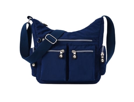 Bolso De Tela De Nailon, Bolso De Mujer De Un Solo Hombro, Bolso Bandolera De Mujer De Tela De Nailon, Azul Oscuro ZMDECQNA