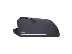 Bolsa para cuadro de bicicleta Zefal Z Adventure T1 Bolt, color negro, cierre de velcro (largo 50 x ancho 220 x alto 100 mm, 1 litro), carga máxima 1 kg