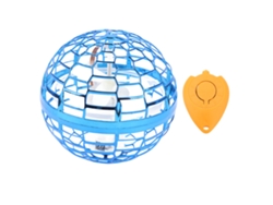 Juguete Orb Volador Con Control Remoto Iluminado Giratorio Para Juego Al Aire Libre Azul