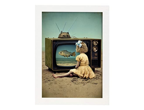 NACNIC Poster Documentales En Estilo Surrealismo Cinematográfico Ilustraciones Y Grabados De Historieta Abstracta Y Artística A4 Marcos Blancos