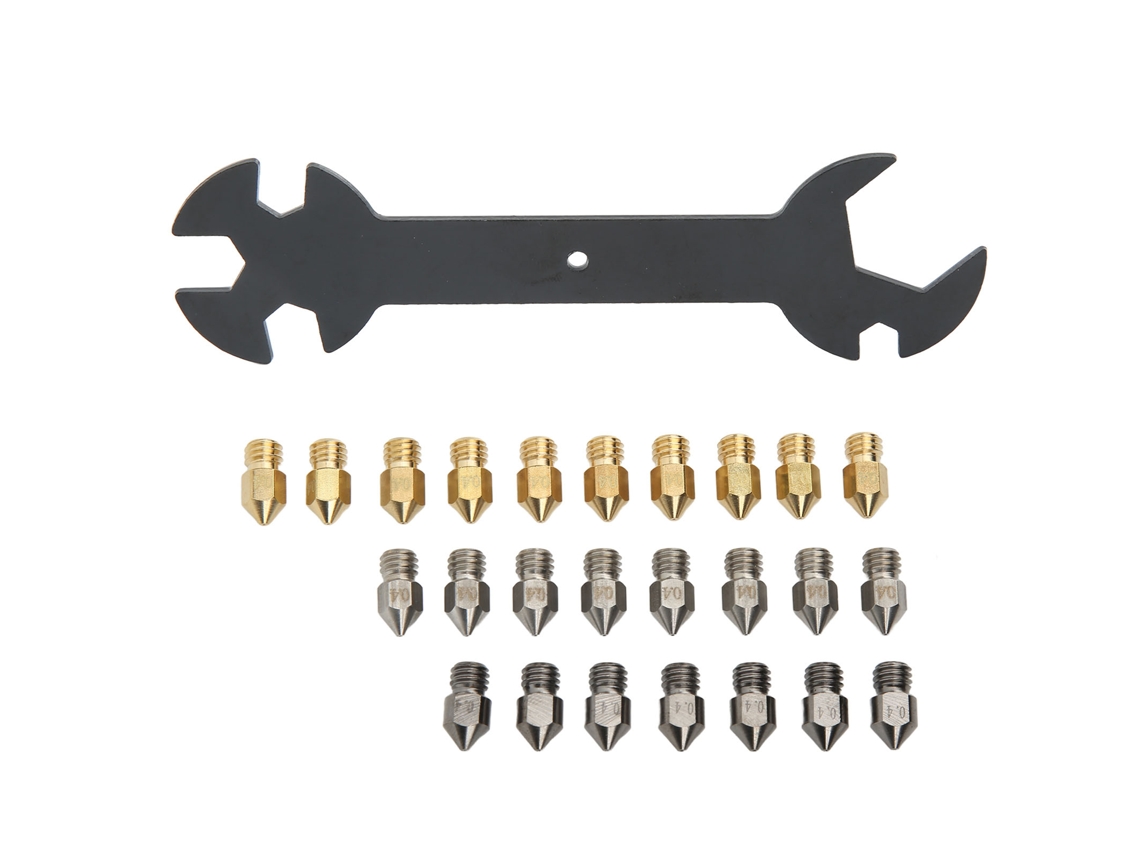 25 Boquillas Extrusoras Para Impresoras 3d De 0,4 Mm Y 1,75 Mm Para Cr 10, Ender 3 Y Ender3 Pro.