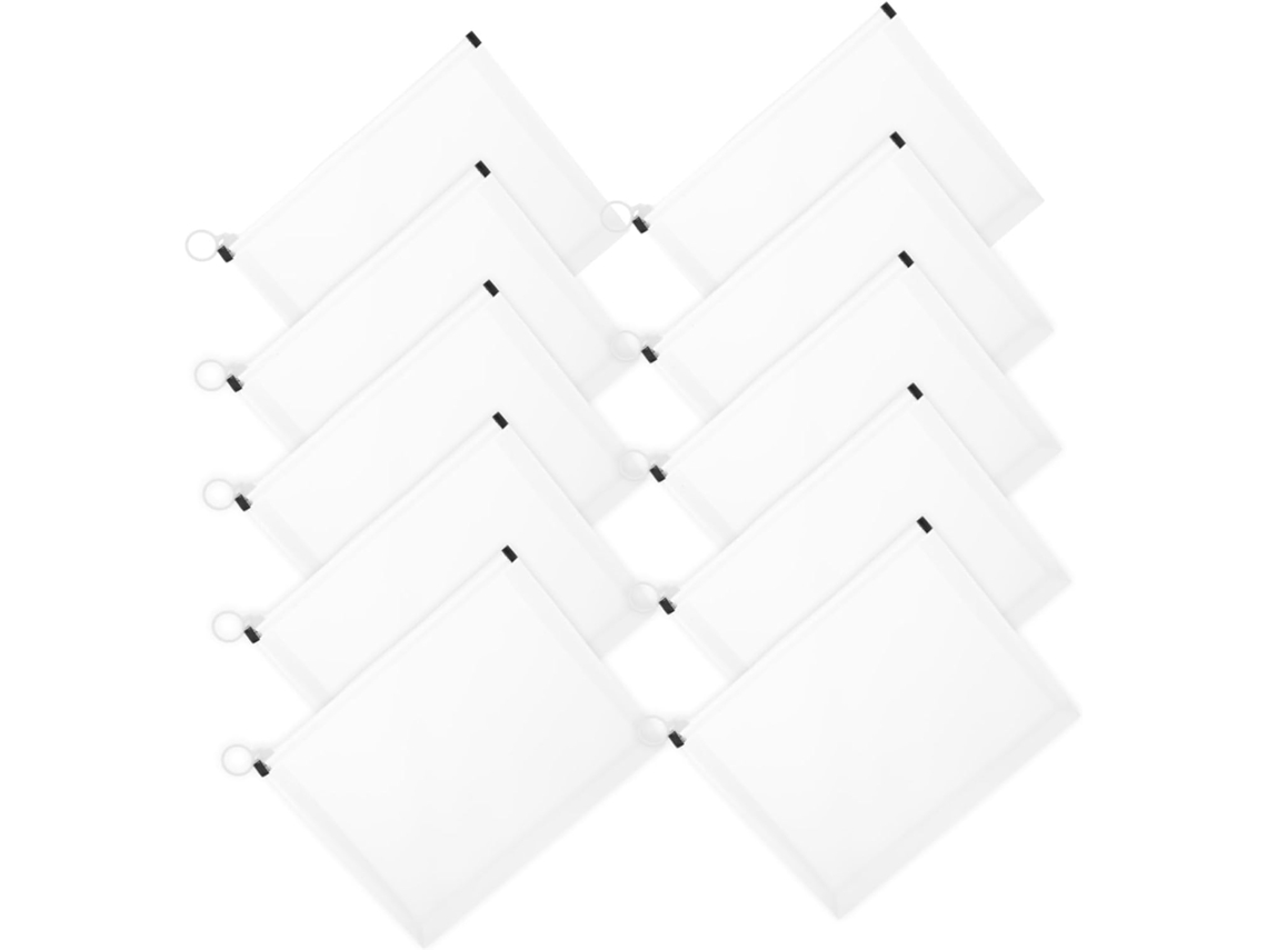 Juego De 10 Estuches Multiusos Para Lápices, Bolsa Grande Transparente Para Útiles Escolares Para Una Mejor Organización.