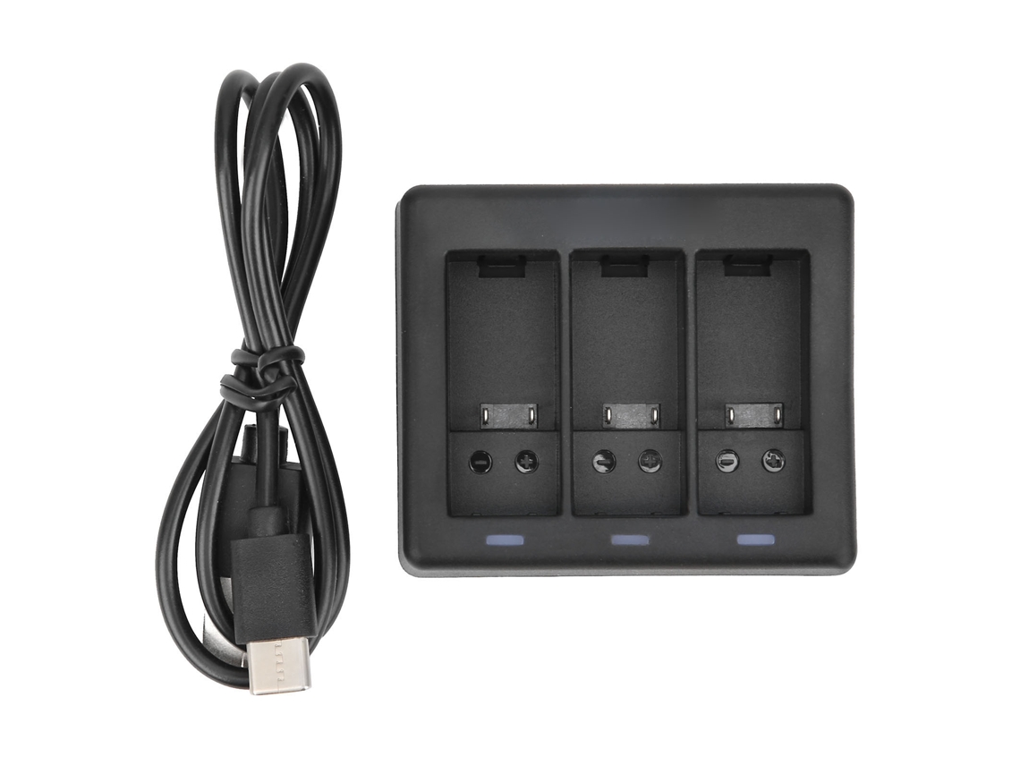 Cargador de batería para cámara de acción GoPro, 3 modos, con luz LED, caja de carga USB para Hero 9