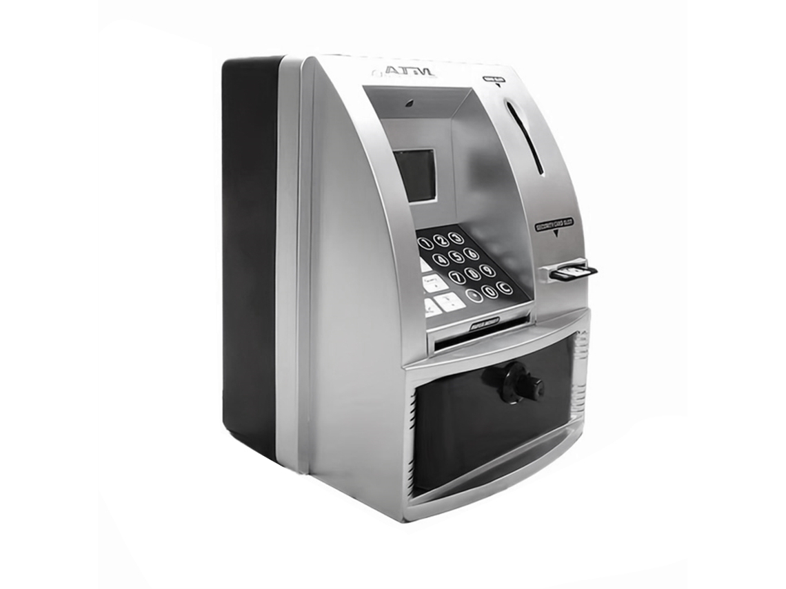 Alcancía inteligente para dinero, mini huchas para billetes, cajero automático con voz para enseñar a los niños a administrar su dinero (Mdug)