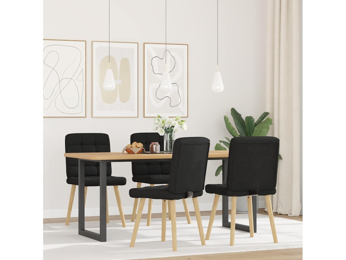 Maison Exclusive - Sillas De Comedor 4 Unidades Tela Negras