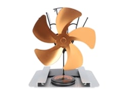 Ventilador De Estufa De Aleación De Aluminio De 5 Aspas Para Chimeneas Y Estufas De Leña Con Termómetro.