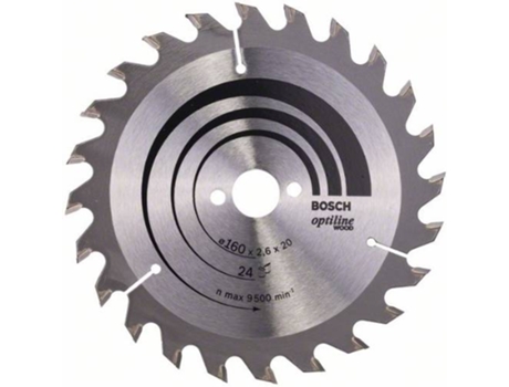 Disco de Sierra Circular BOSCH Optiline Madera 160x20/16x2.6 mm - 24