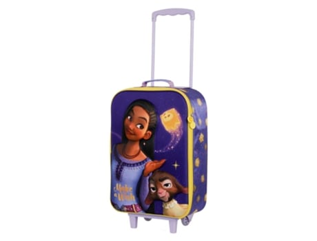 Wish: El Poder De Los Deseos Star Maleta Trolley Soft 3D, Lila KARACTERMANIA