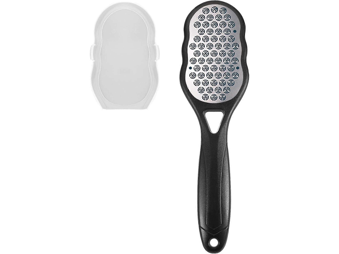 Raspador De Piel Dura Para Pies, Quitapelos Con Contenedor, Acero Inoxidable Para Eliminar Callos Y Piel Muerta Negro