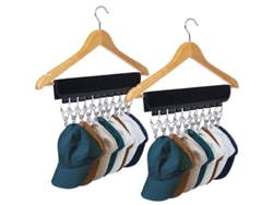 2026-porta Gorros Para Gorras De Béisbol Organizador De Gorros Para Colgar Y Exhibir En Armario 2 Piezas Negro