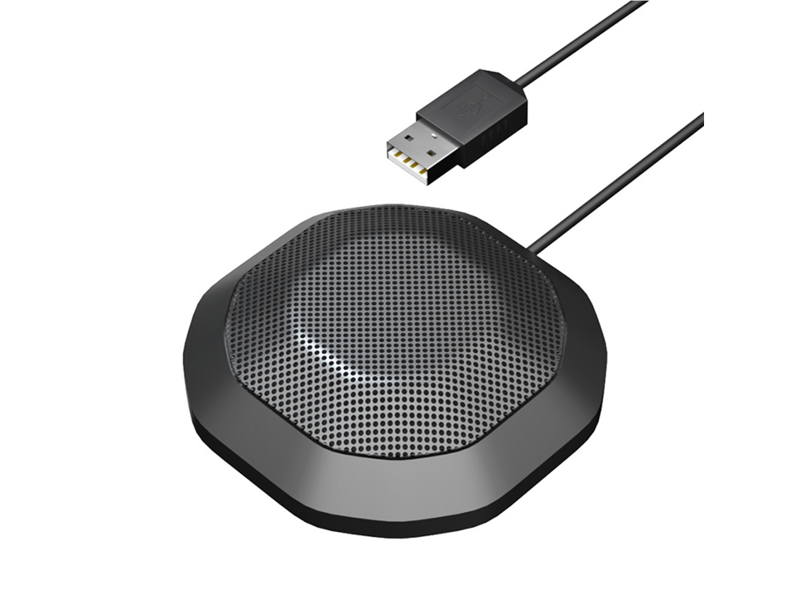 Micrófono Usb Para Ordenador Con Cobertura Omnidireccional De 360°, Alta Sensibilidad, Plug Play, Compatible Con Windows/mac.