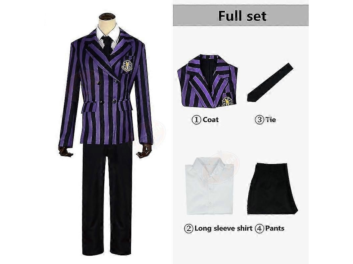 Traje De Cosplay Wednesday Addams Nevermore Academy Uniforme Escolar Unisex Xxl Estilo 6