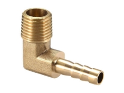 Conector De Manguera De Latón De 90 Grados, Codo Macho, 1/4 G Macho X 6mm Barb