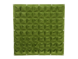 Bolsa De Cultivo Vertical Con 64 Bolsillos, De Fieltro, Para Jardín Exterior, Para Colgar En La Pared, Verde.
