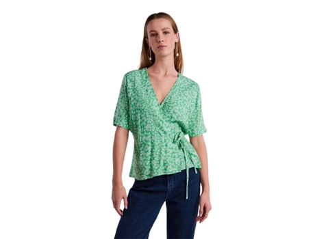 Camiseta de Mujer PIECES Verde (XS)