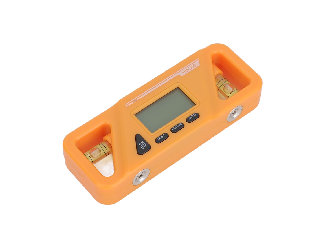 Nivel digital inclinómetro con base magnética, medidor de ángulo para madera, reparaciones, automóviles, blanco | Sin marca