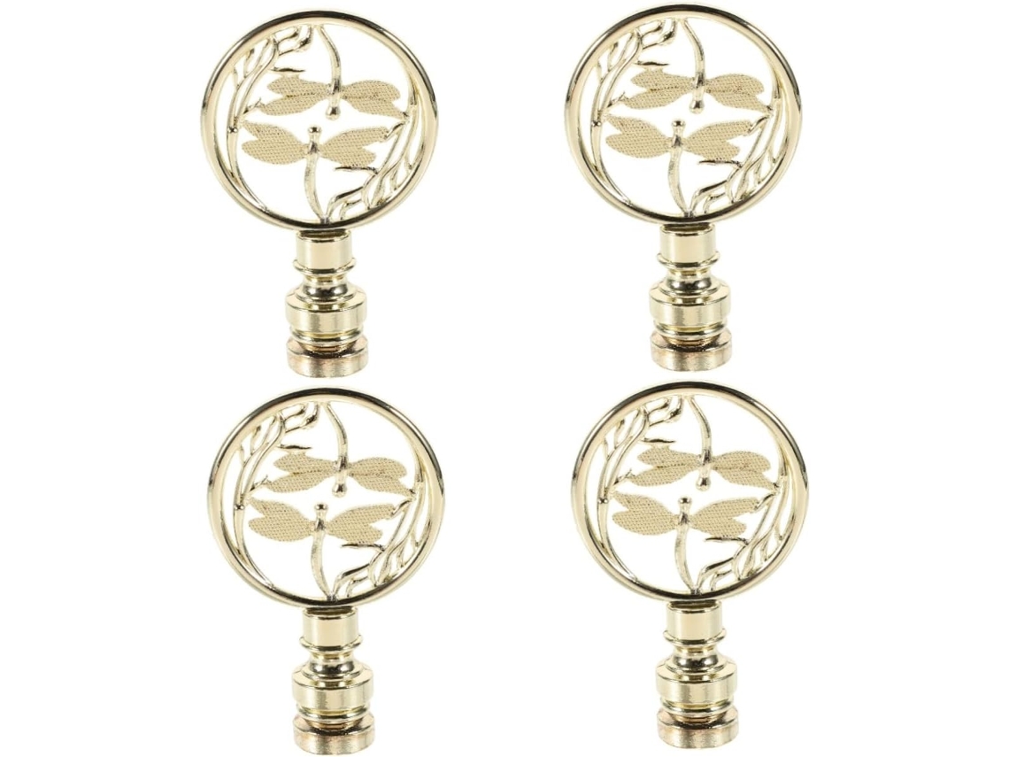 Remate De Lámpara Con Forma De Libélula (4 Piezas), Accesorio De Decoración Metálica.
