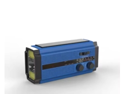 Radio solar con manivela de emergencia de 5000 mAh y 5 modos de energía Chrui (azul)