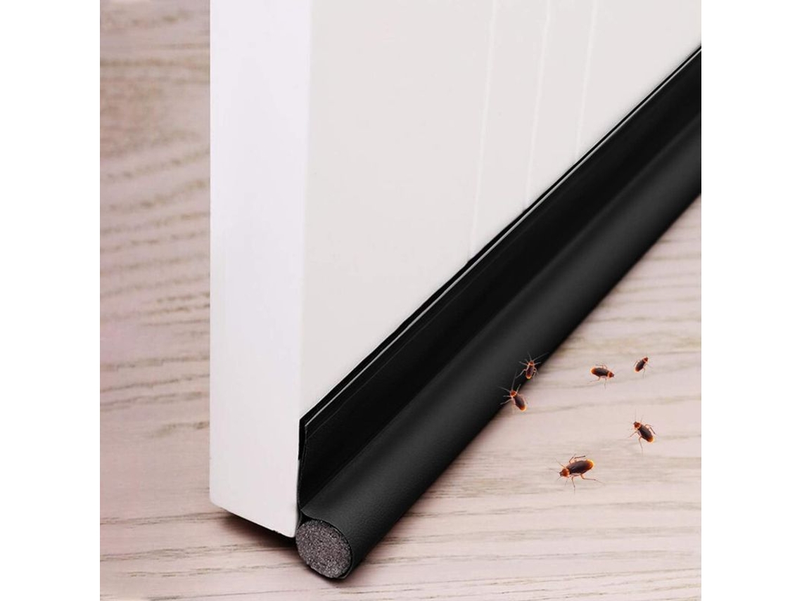 Friso De Puerta Unilateral Con Sellado Autoadhesivo, Tira De Sellado Para Puertas Negro 96cm