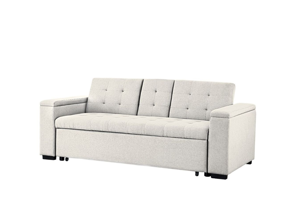 Sofá cama de 3 plazas en tela beige NOHO CONCEPT U