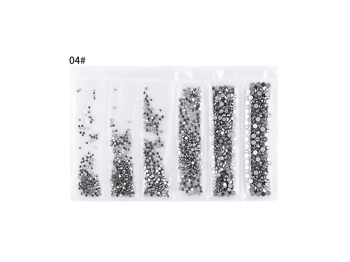 Herramienta de manicura DIY Kkml con purpurina y piedras brillantes para uñas, base plana y mini perlas decorativas (4)