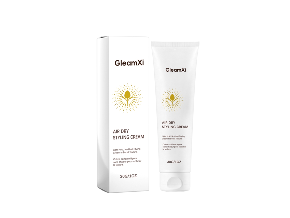 Crema de peinado ligera Gleamxi, sin enjuague, fórmula suave, fácil de aplicar.