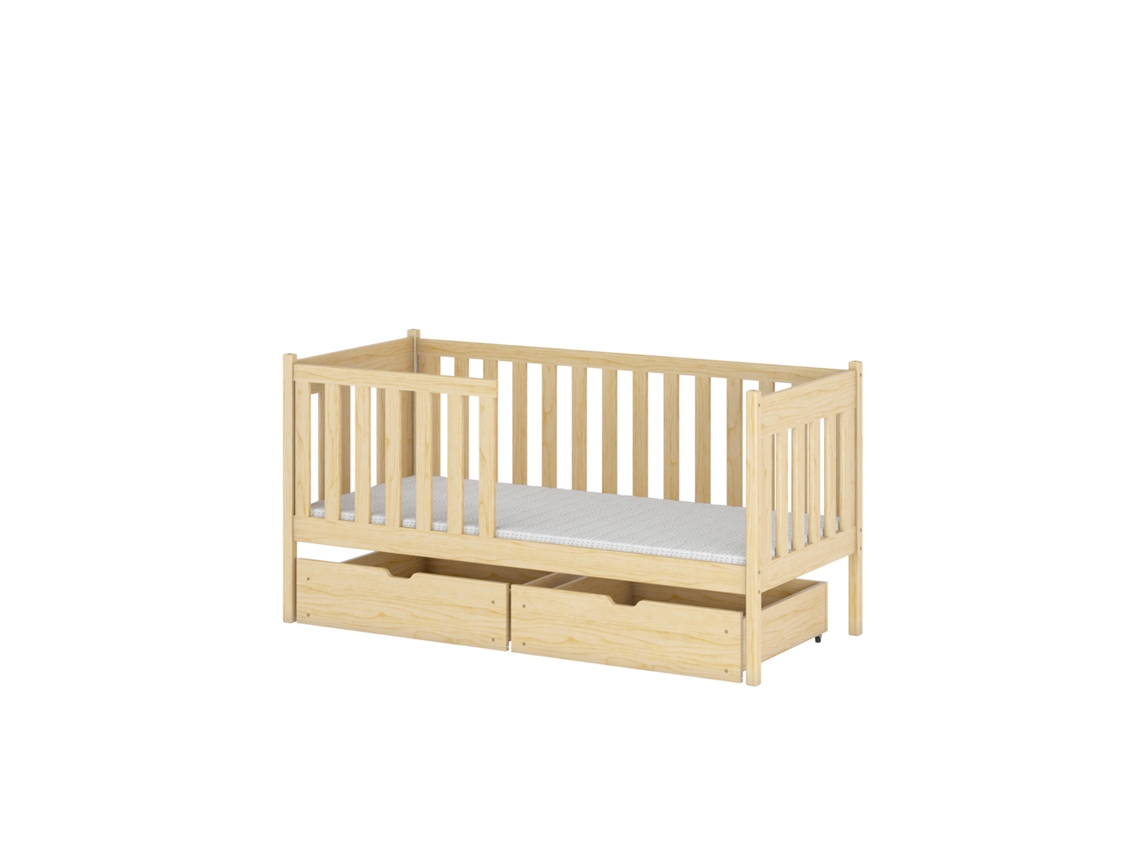 Cama Infantil FURNLUX Alicja (Beige, Madera Maciza - 88X168X96 Cm / 80X160 Cm)