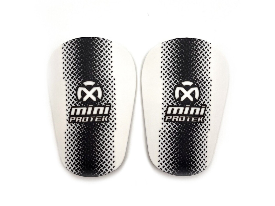 Espinilleras de fútbol mini deportivas para niños y adultos talla M 10x6 cm blanco Oxum
