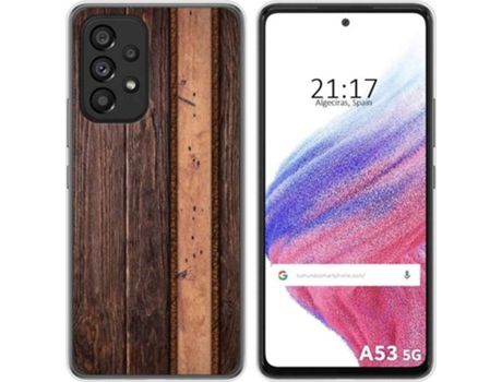 Carcasa para Samsung Galaxy A53 5G TUMUNDOSMARTPHONE Dibujos Madera 05 Multicolor
