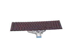 Teclado retroiluminado HP 17 CB, letras negras y rojas, borde rojo 12 0405a Wx01 T01, compatible con teclados